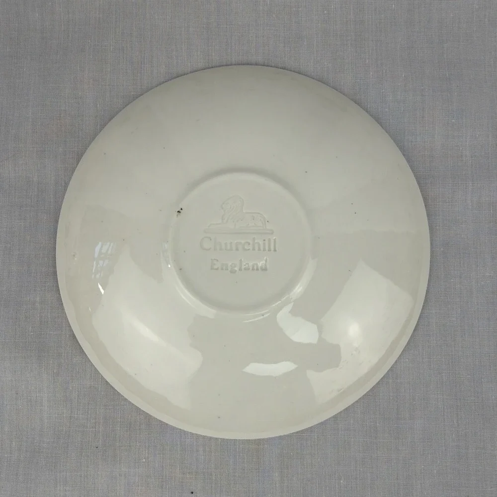 VTG Churchill England Blue White Willow Coffee Tea Saucer 5.5